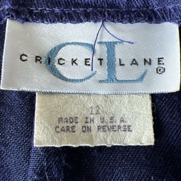 CL Cricket Lane Vintage 80s Womens 12 Canvas Blend Tulip Skirt Stretch USA Made - Picture 11 of 12